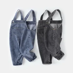 MILANCEL Peto mezclilla para bebé y niño – Mono denim sólido