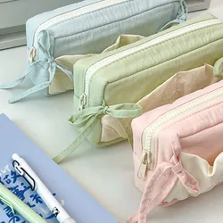 Bolsa para bolígrafos de gran capacidad para estudiantes, nube, sal, mar, bonita bolsa de almacenamiento de papelería, organizador para estudiantes de alto valor estético