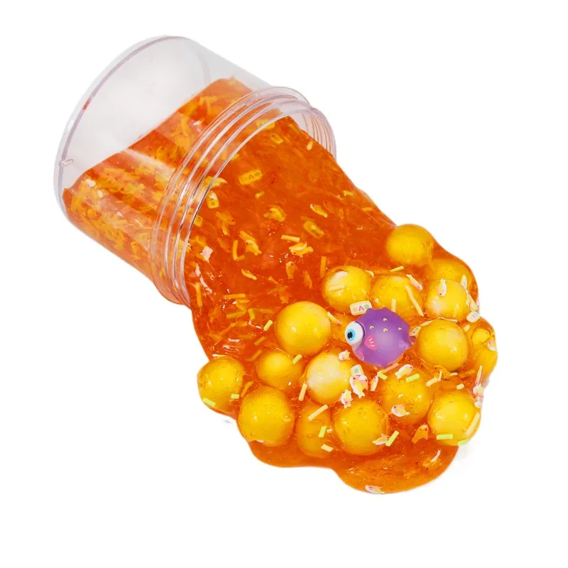 70ml Squishy Slime broma juguetes sensoriales océano tema sello medusas Pufferfish partículas grandes cristal barro juguete para aliviar el estrés regalo - imagen 5