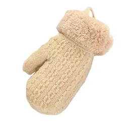 Guantes de punto para bebé y niña – Cálidos con cordón para el cuello