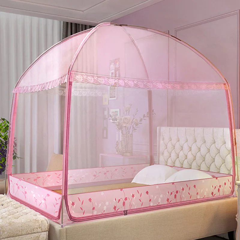 Mosquitera plegable morada para bebé – Malla transpirable