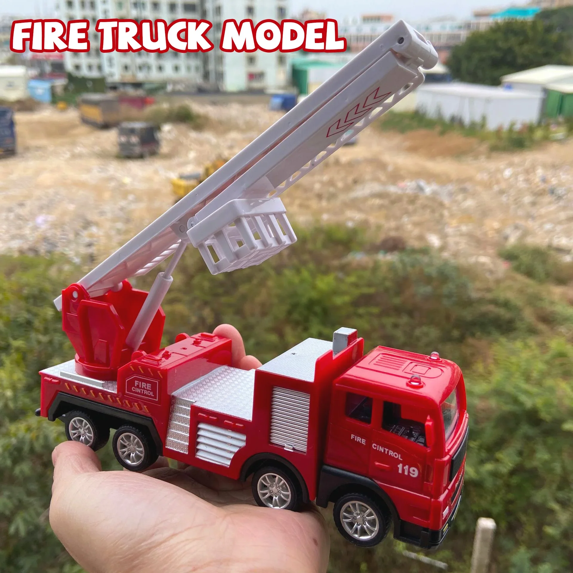 Camión de bomberos con escalera deslizante extraíble para niños - imagen 3