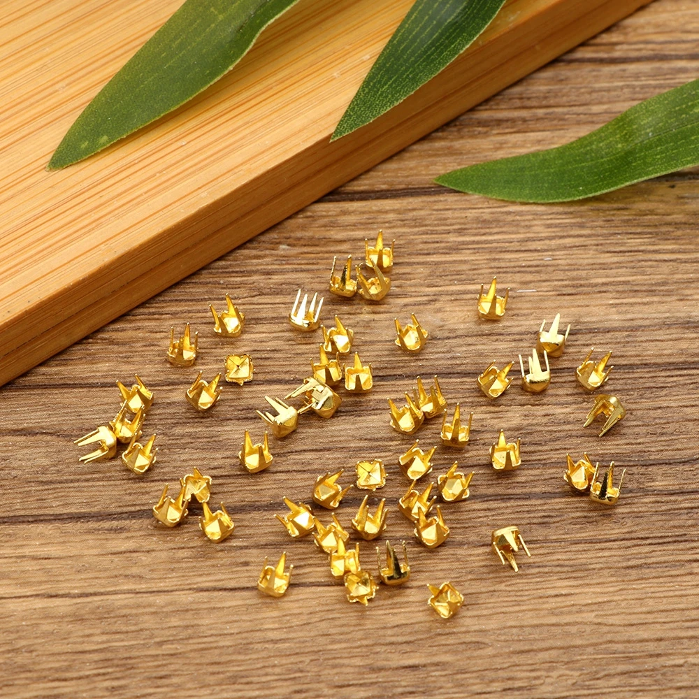 Mini hebilla de cuentas redondas, martillo de garra, hebillas de Metal ultrapequeñas, juguetes de peluche DIY, ropa para muñecas, accesorios para muñecas, 50 piezas, 3mm - imagen 3