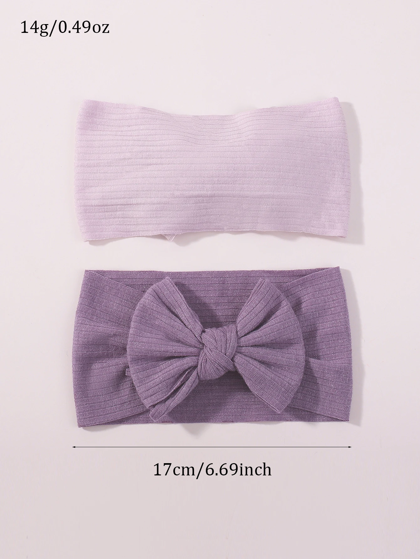 Conjunto de diadema con lazo elástico suave para niñas pequeñas, turbante liso bonito, diadema para niños, accesorios para el cabello, 3 uds. - imagen 4