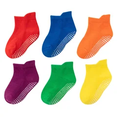Lawadka Calcetines infantiles a rayas antideslizantes para niños