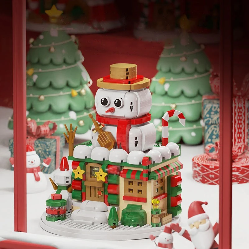 Juego de construcción casita de nieve con muñeco para Navidad - imagen 5