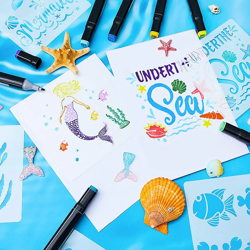 Plantillas para pintar paredes Shell Marine – Manualidades infantiles - imagen 3