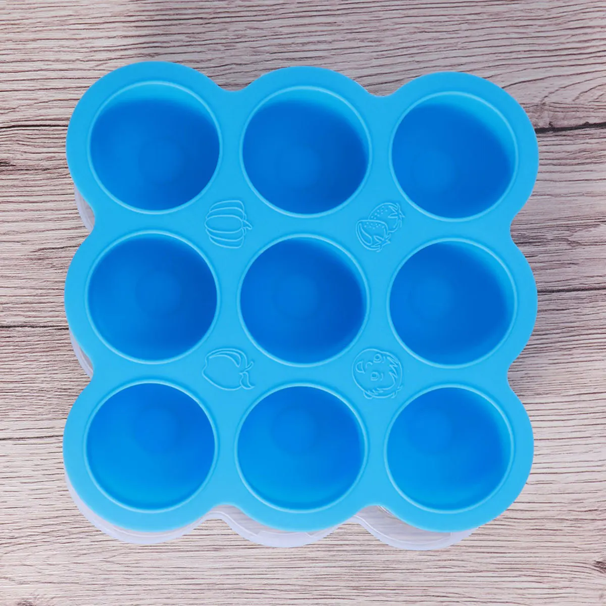 Bandeja congeladora de alimentos para bebés de 9 secciones, contenedor de almacenamiento de silicona, caja de celosía hermética para alimentación infantil, portátil, fácil