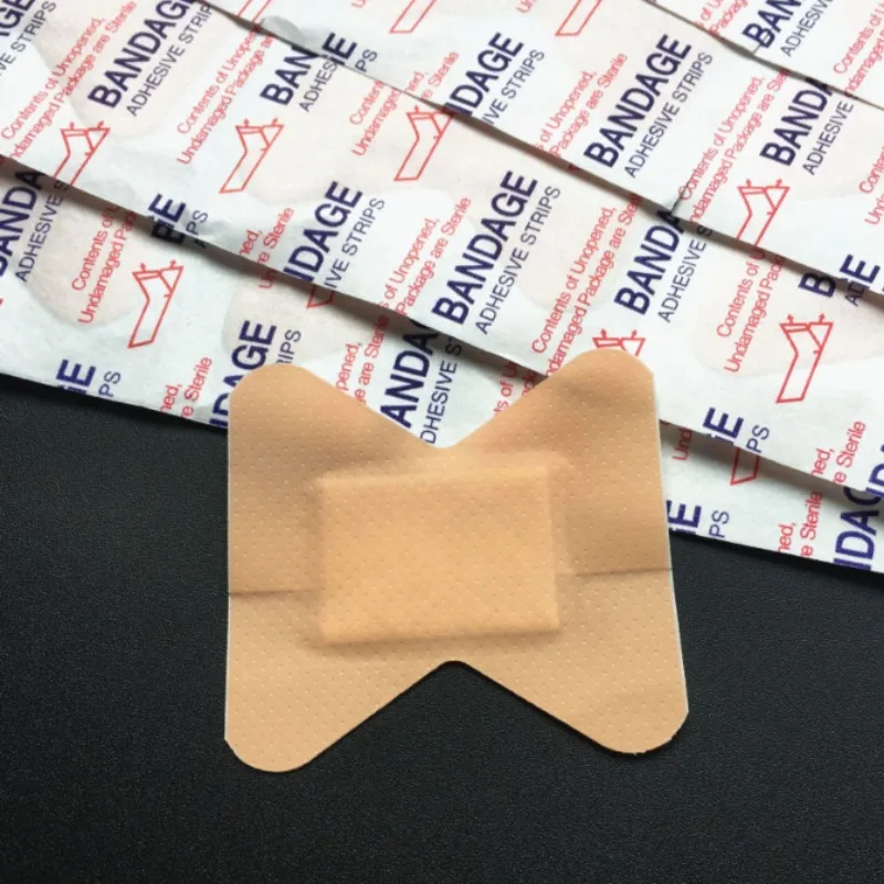 Parche de vendaje para la yema del dedo, banda con forma de mariposa, PE Woundplast, apósito deportivo, vendajes adhesivos, 50 unidades por juego