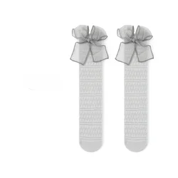 Calcetines de verano con lazo jacquard para niños – Algodón suave