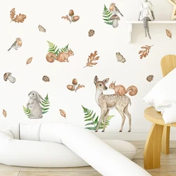 Pegatinas de pared acuarela animales selva Safari para guardería