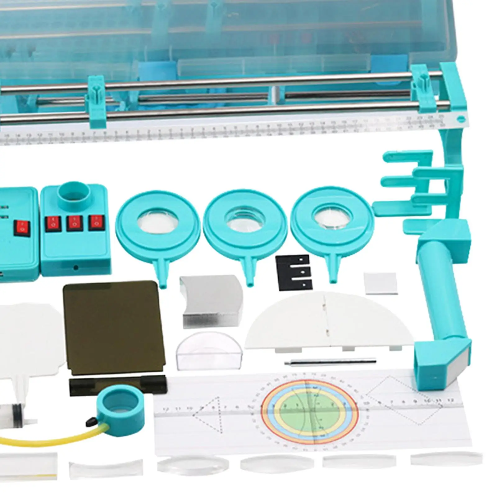 Physics Optics Experiment Kits Optical Experiment Box Small Hole Imaging Concave Convex Lens for Gift School Boys and Girls