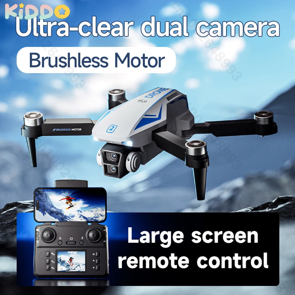 M2 Quadcopter RC Drone Motor sin escobillas 480P HD cámaras duales evitación inteligente de obstáculos posicionamiento de flujo óptico Navidad - imagen 2