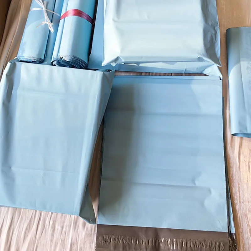 10 unids/set bolsa exprés bolsa de embalaje crema gruesa albaricoque ropa correo bolsa de embalaje impermeable embalaje de logística 25x35cm - imagen 4