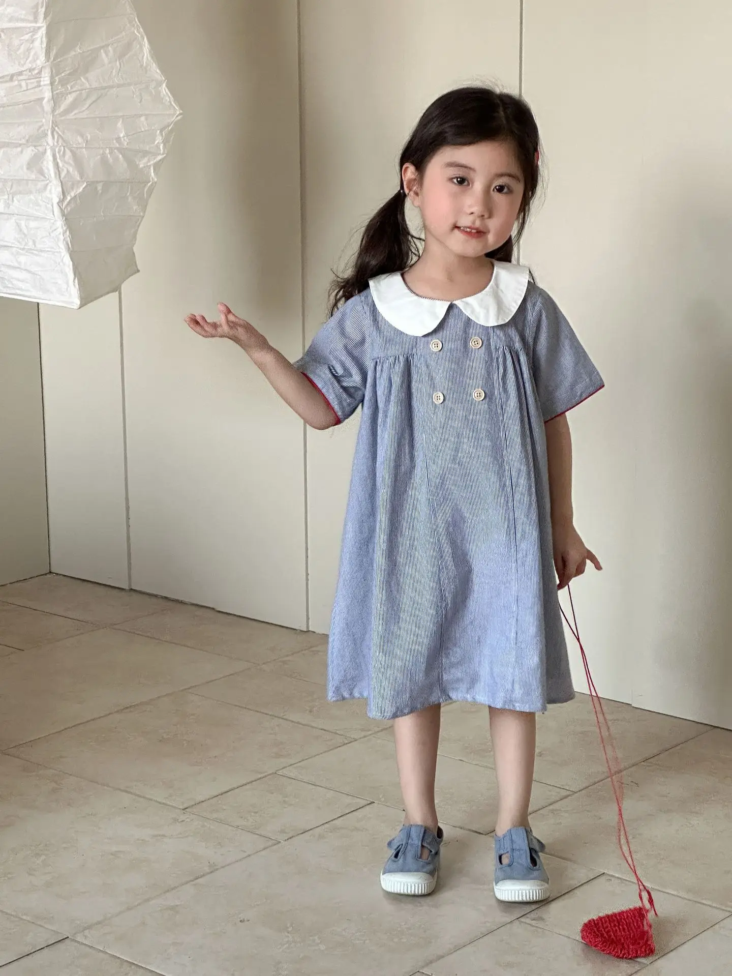 Conjunto infantil camisa y shorts manga corta de algodón - imagen 2