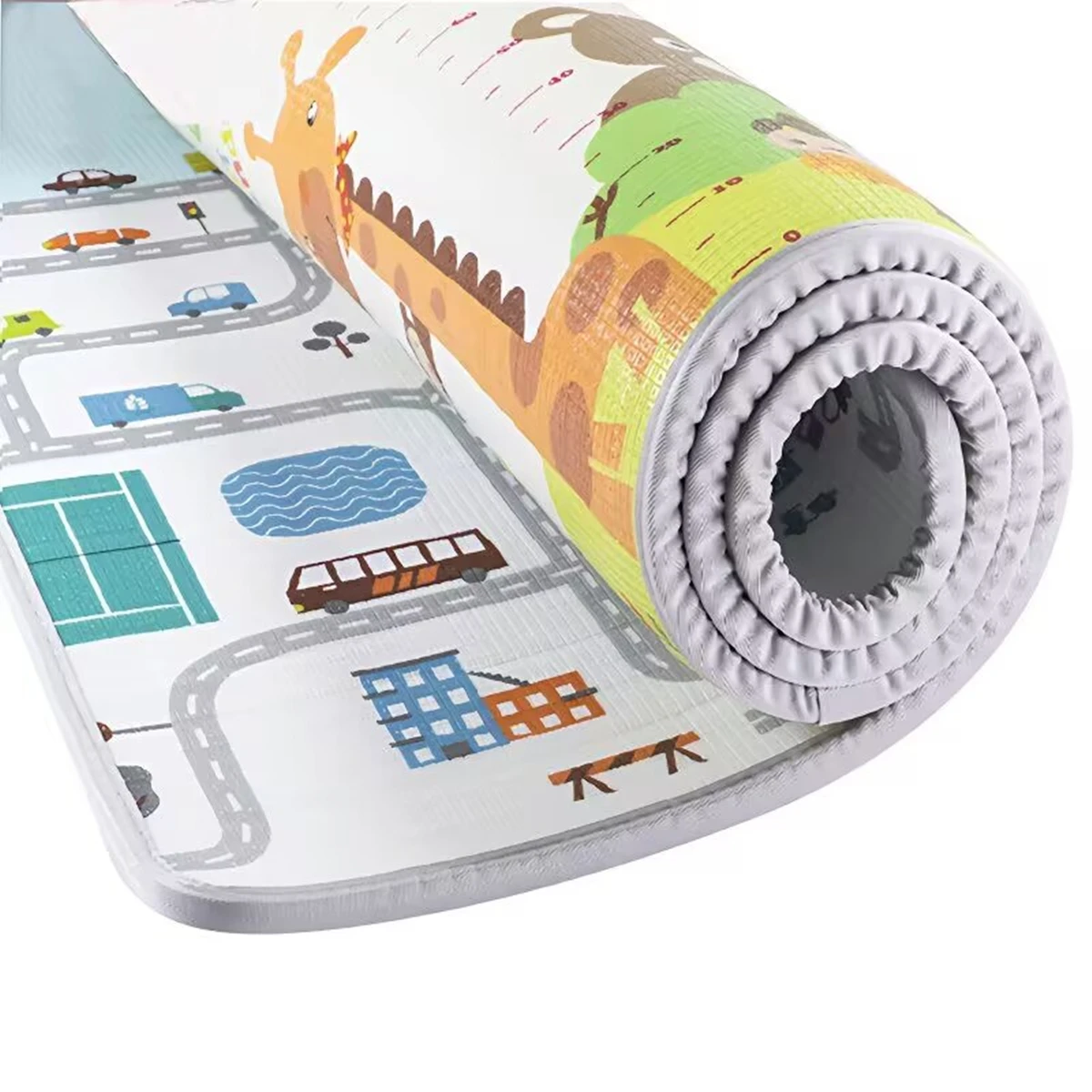 Alfombra de juego para niños, estera de seguridad gruesa de 200x18 0/180x1 0/180x120cm, alfombrillas de juego para gatear, alfombra plegable, tapete de juego