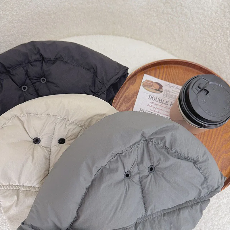 Gorro de Lei Feng para niños de invierno, casco de aviador cálido de Color sólido para niñas, gorro acolchado de lana para niños coreanos - imagen 4