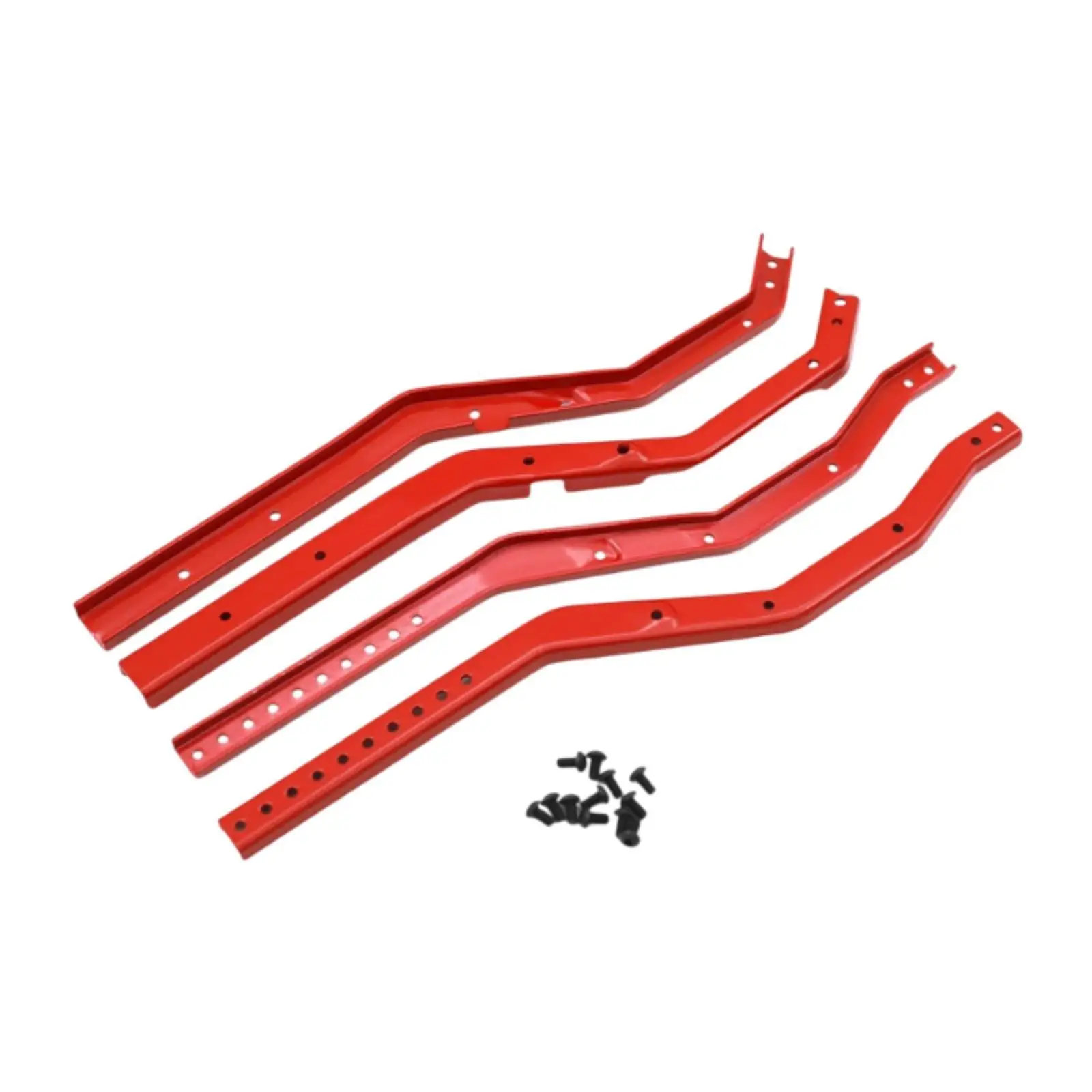 4x 1/10 RC Chassis Frame Rails Spare Parts Sturdy Metal Frame Rail Set for SCX10 4x 1/10 RC Chassis Frame Rails Spare Parts Sturdy Metal Frame Rail Set for SCX10