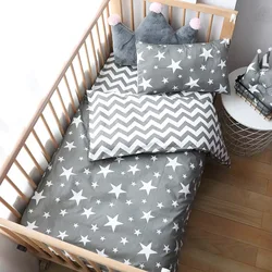 Juego de cama bebé recién nacido con diseño estrella – Algodón puro