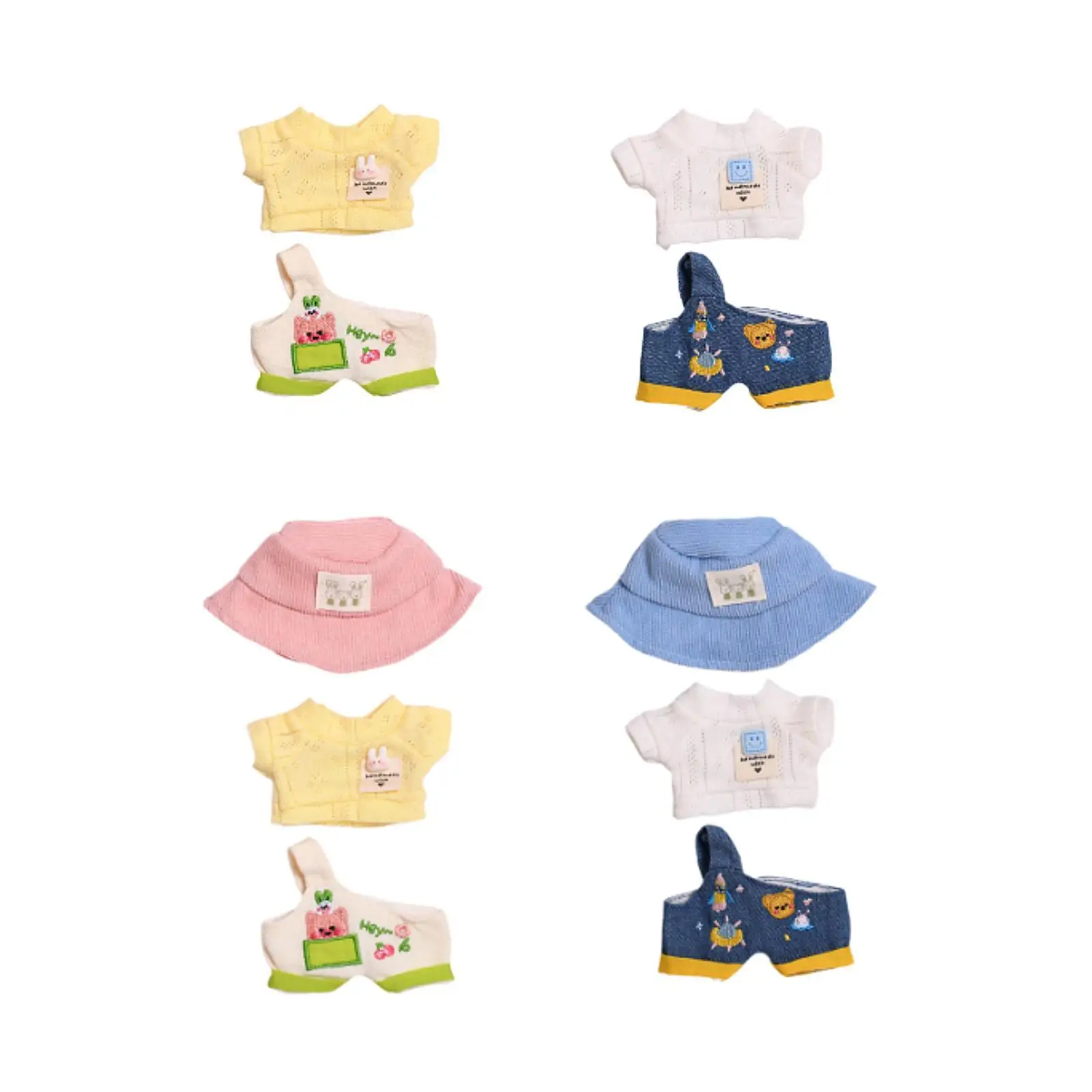 Mini 17cm 6inch Doll Clothes Cute Doll Clothes Suit Easily to Wear Handmade Doll Accessories Clothing for 15cm Dolls Costume