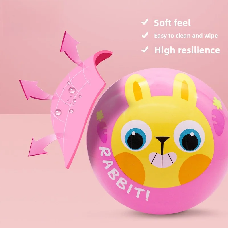 Pelota de palmaditas para niños de guardería, pelota de juguete deportiva inflable de goma pequeña de PVC, pelota de juego suave y segura para bebés, para interiores y exteriores - imagen 5