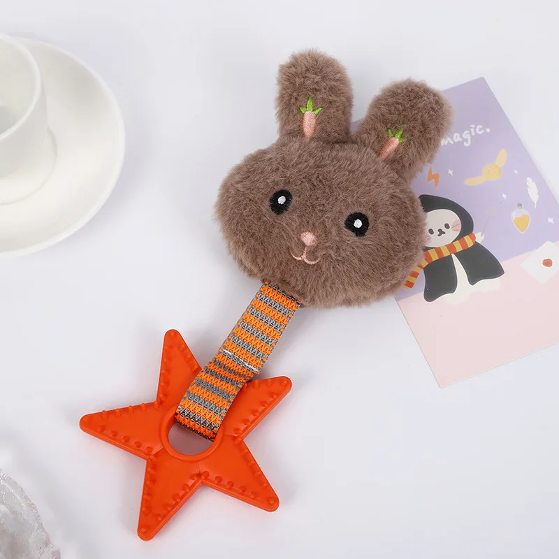 Juguete de peluche de goma TPR para perros, mordedor con forma de animales, alivio del aburrimiento, juguetes molares para mascotas, accesorios interactivos resistentes a las mordeduras, 1 unidad - imagen 3