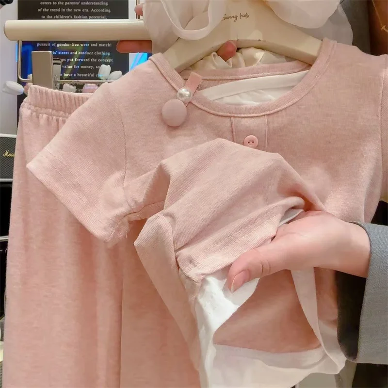 Conjunto de verano de manga corta para niños – Camiseta y pantalón - imagen 5