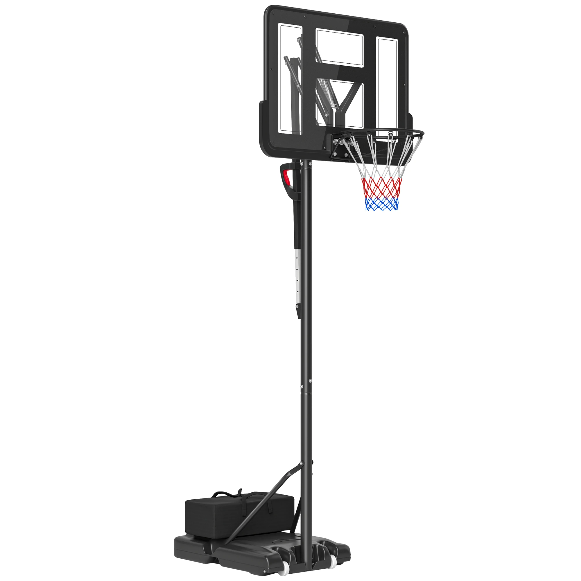 SPORTNOW Canasta de Baloncesto de Exterior con Altura Ajustable 235-305 cm Aro de Baloncesto con Soporte Canasta de Baloncesto con Ruedas Base Rellenable Bolsa de Peso Negro - imagen 2