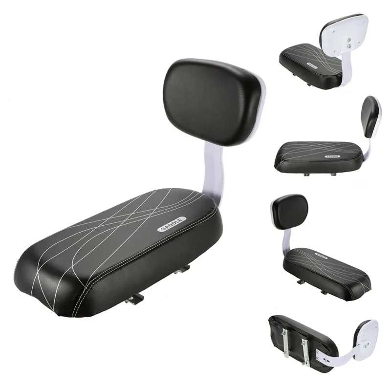 Asiento de bicicleta infantil con respaldo y reposabrazos