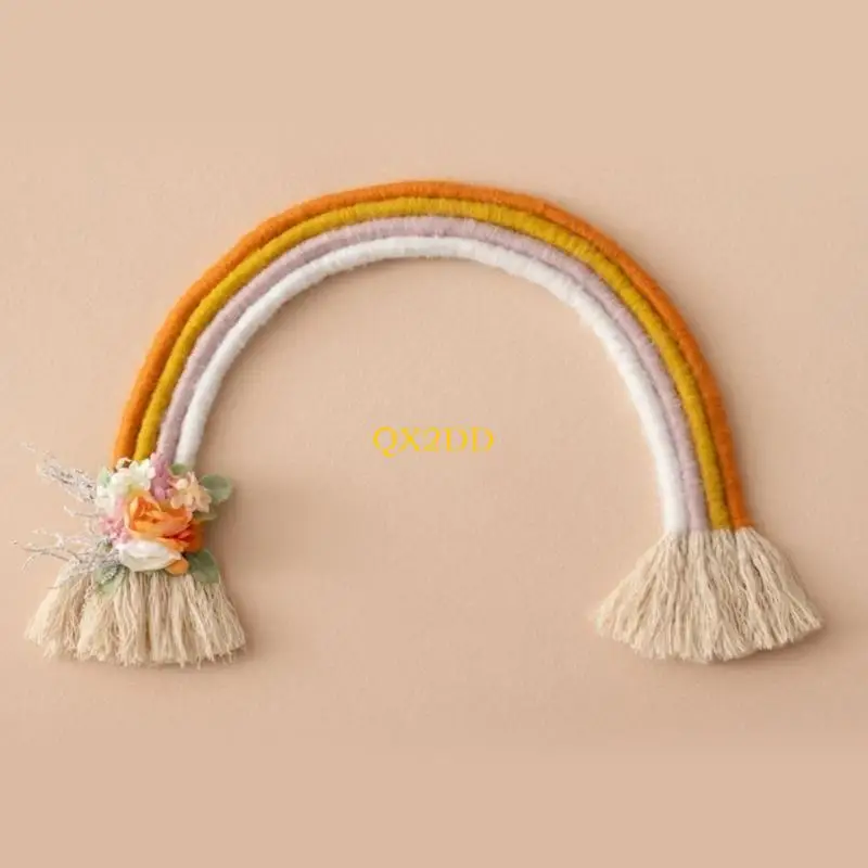 QX2D Accesorios para fotos de recién nacido arcoíris hecho a mano - imagen 3