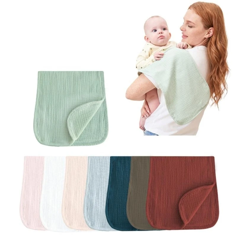 Paño de muselina suave de gasa de algodón para hombros, almohadilla para eructar para bebé recién nacido, paños para eructar, Baberos para la dentición absorbentes suaves
