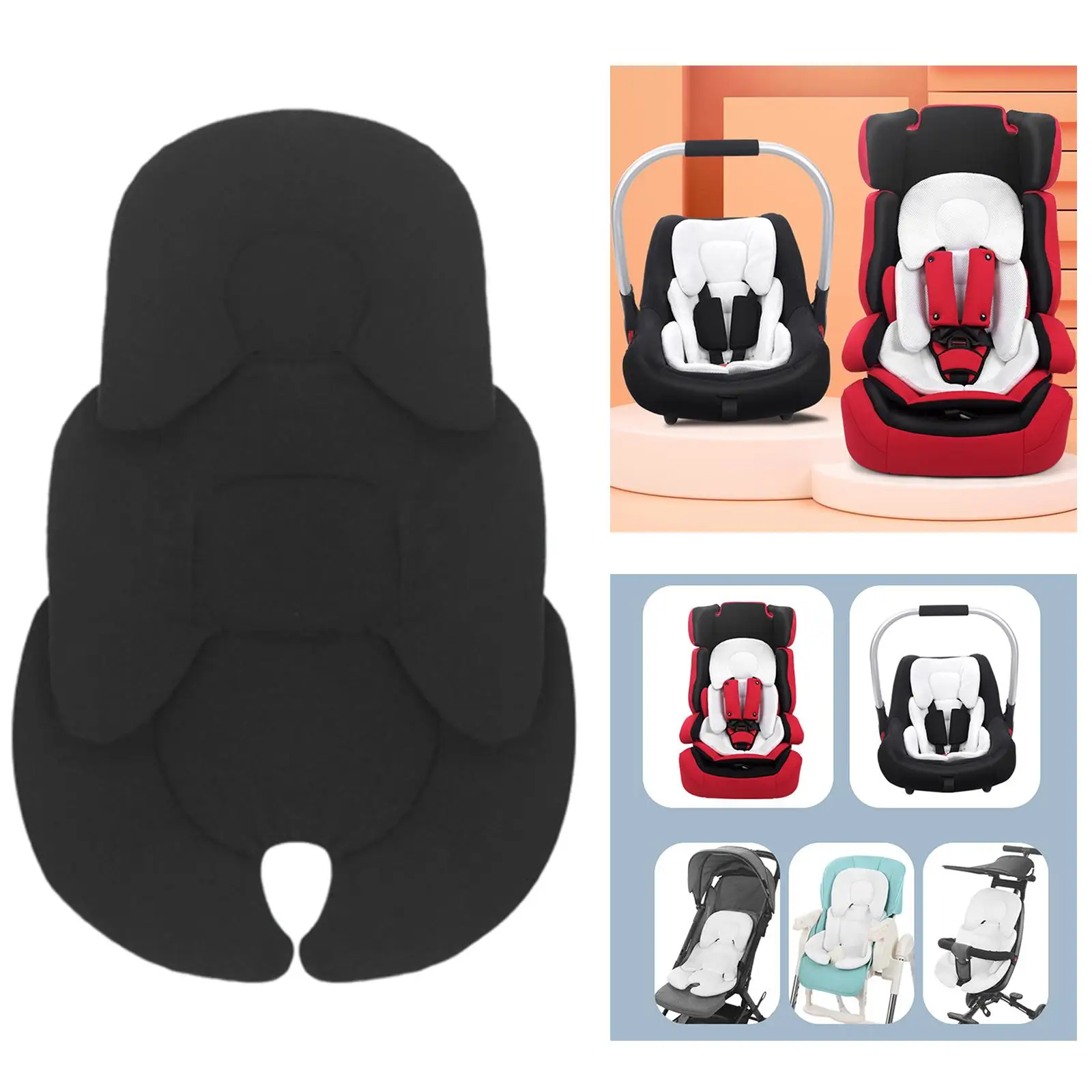 Cojín transpirable para cochecito de bebé, forro asiento - imagen 5