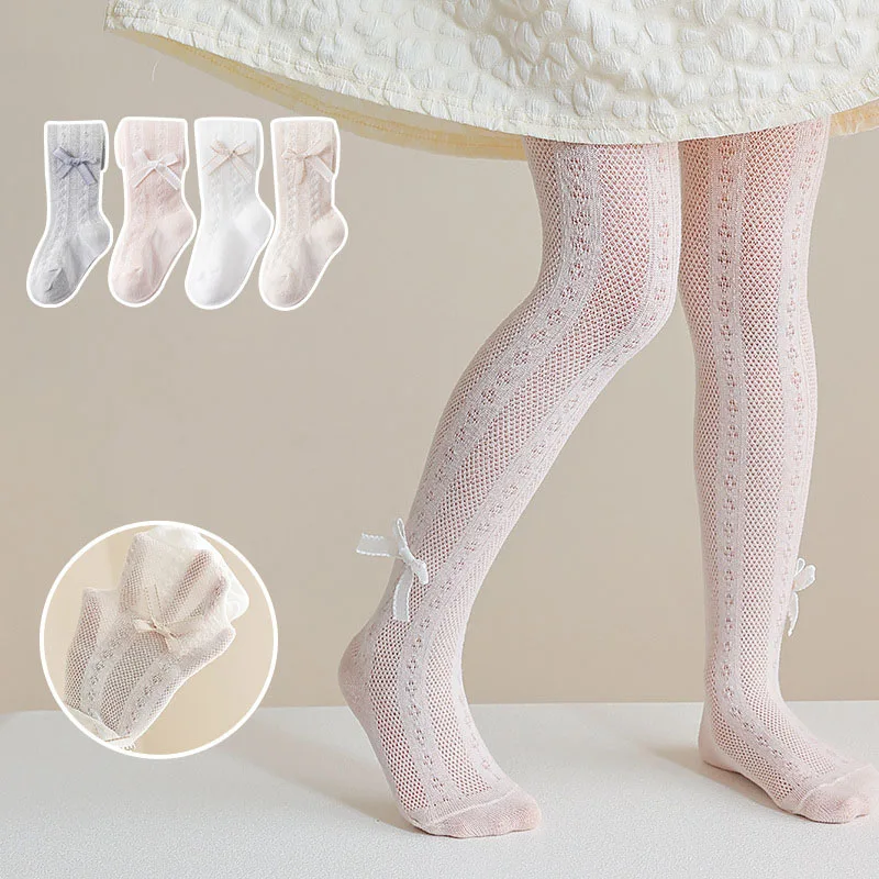 Medias de verano para niñas con lazo – Transpirables y frescas - imagen 2