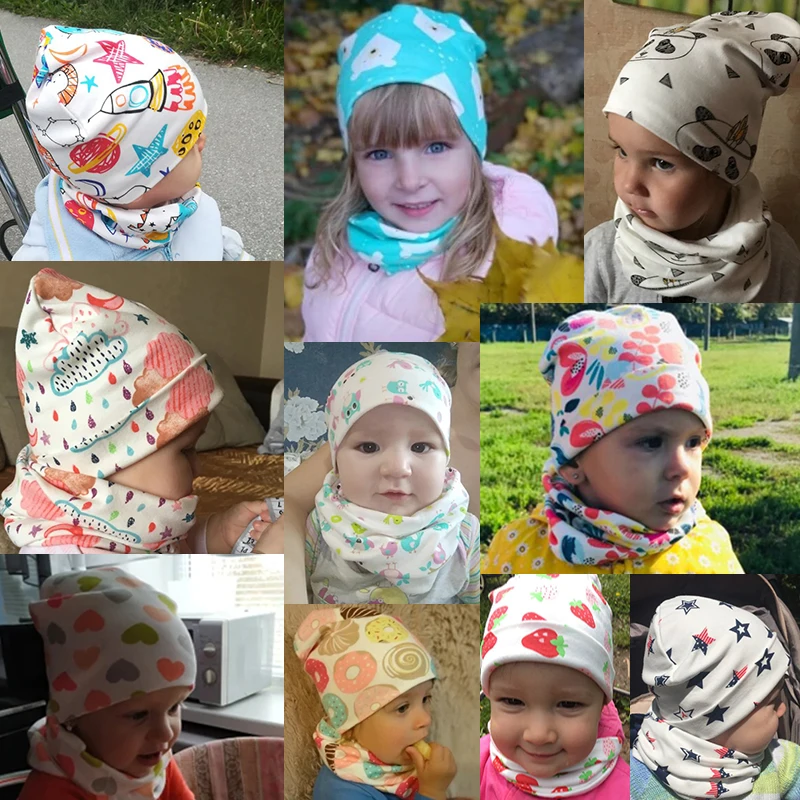 Gorros para bebé con patrón de dibujos animados