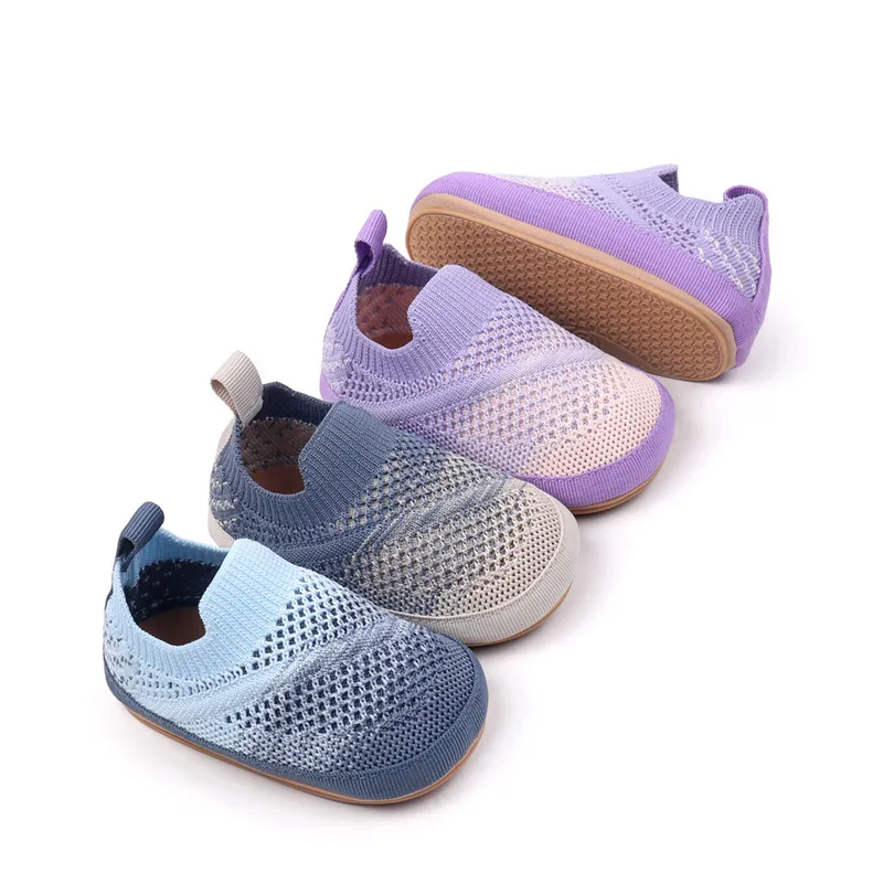 Zapatos de bebé, zapatillas de fondo suave, antideslizantes, transpirables, calcetines de suelo para cuna infantil con suela de goma para niños, niñas y niños, zapatos de malla - imagen 2