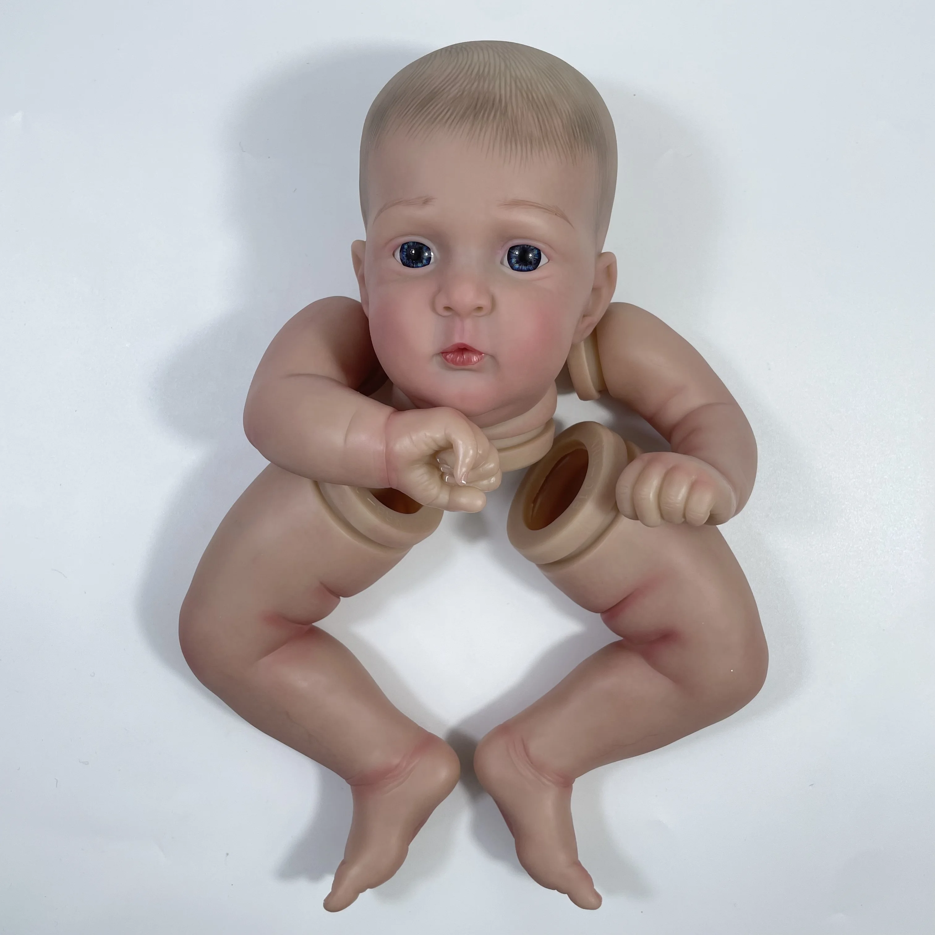 MRB Muñeca reborn bebé pintada a mano con cuerpo de tela suave - imagen 4
