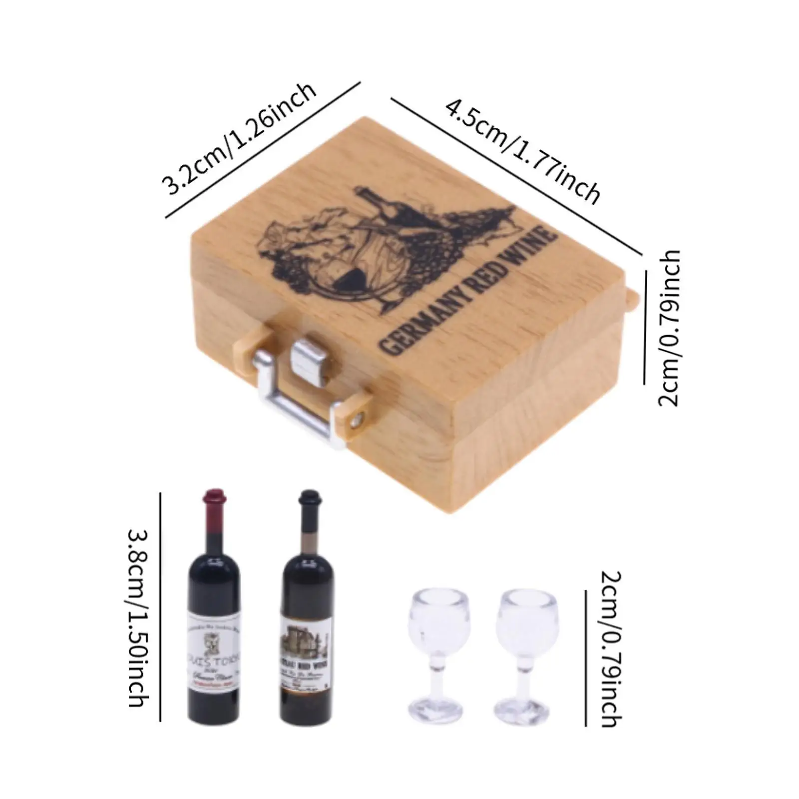 Miniature Wine Bottles Mini Goblets Drink Cups Model Dollhouse Decorations Miniature Wine Bottles Mini Goblets Drink Cups Model Dollhouse Decorations