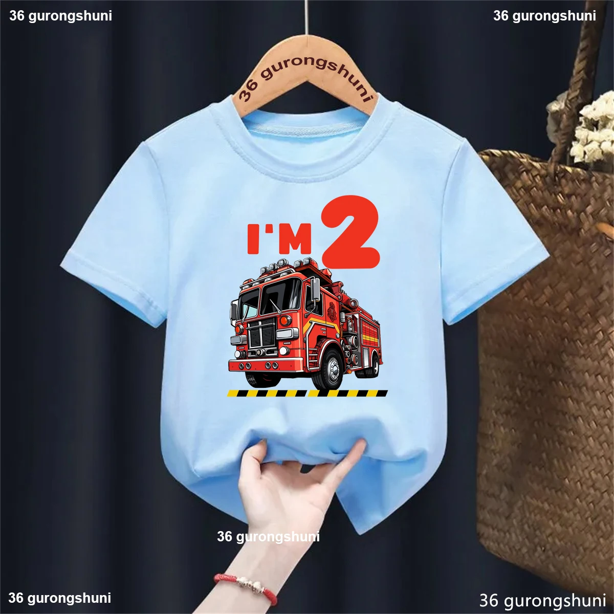 Camiseta con estampado de vehículo de ingeniería I Am 2nd/3rd, camiseta de regalo para niñas/niños, camiseta para niños pequeños, ropa Kawaii para niños - imagen 5