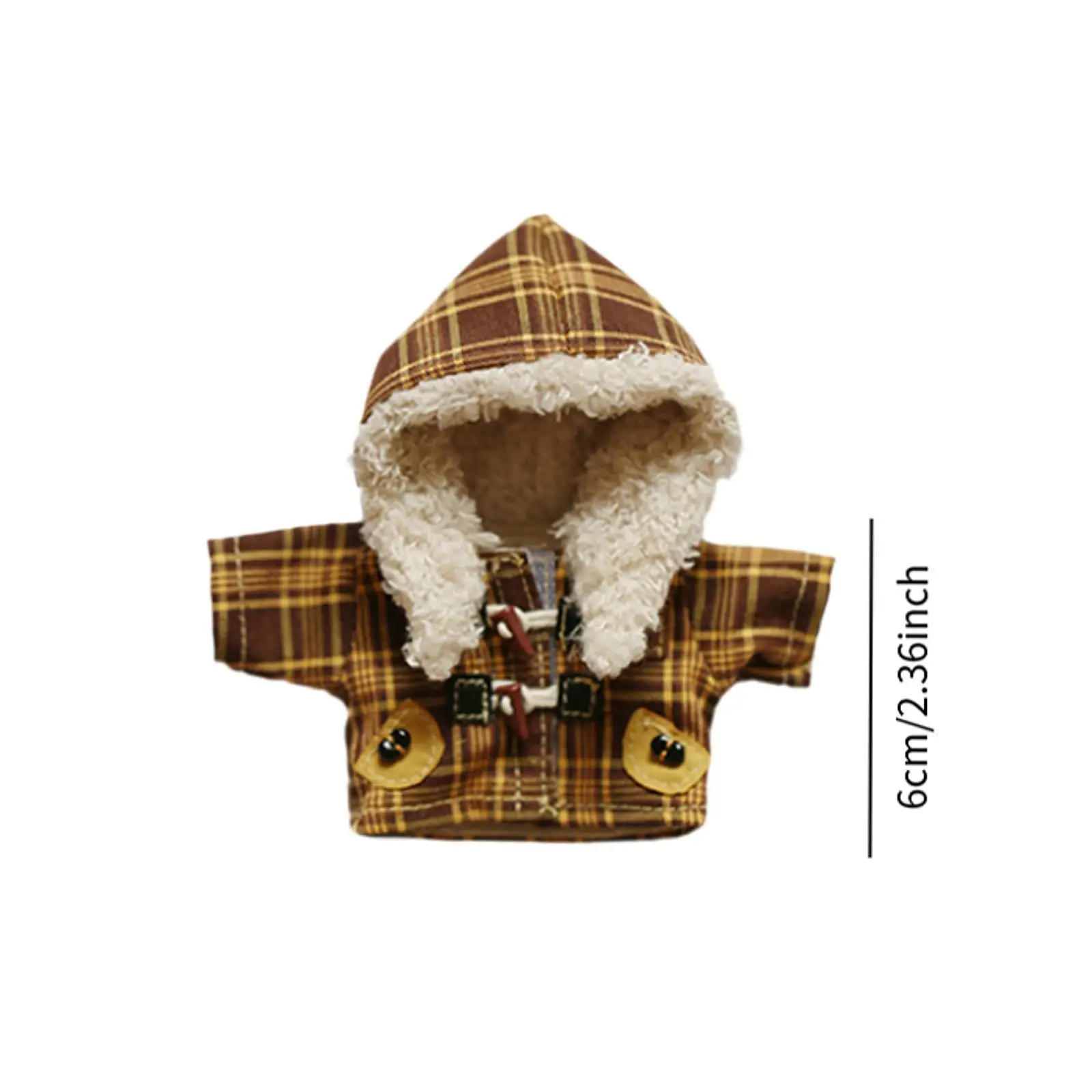 Doll Coat Miniature Clothes Accs, Handmade Clothing for 15cm Girl Dolls Dress up Halloween Gifts, New Year Gifts
