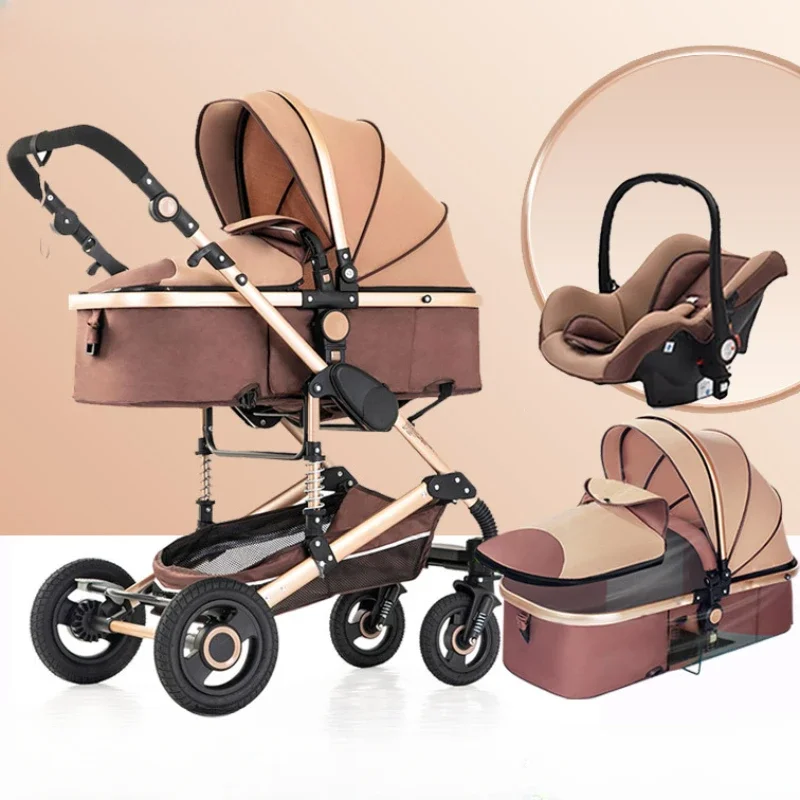 Cochecito 3 en 1 con asiento reversible y cesta extraíble - imagen 4