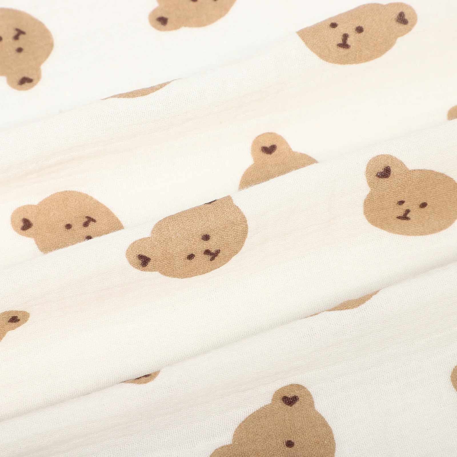 Manta de muselina para bebé, gasa suave de doble capa, toalla de baño absorbente, diseño de oso, manta para guardería recién nacido para niños y niñas - imagen 4