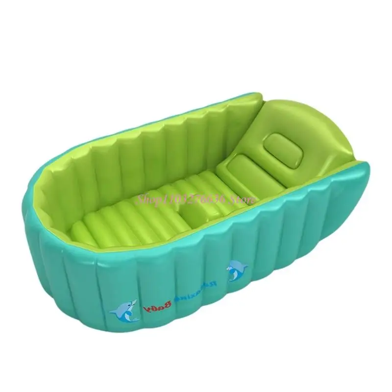 Bañera plegable R6FD, bañera para bebé, bañera inflable con patrón animales dibujos animados, bañera inflable para niños 0 - imagen 3