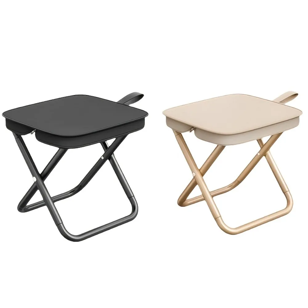 Taburete plegable con estuche para lápices al aire libre, mini taburete de pesca para acampar Pony, silla con estuche para lápices de ocio para viajes - imagen 5