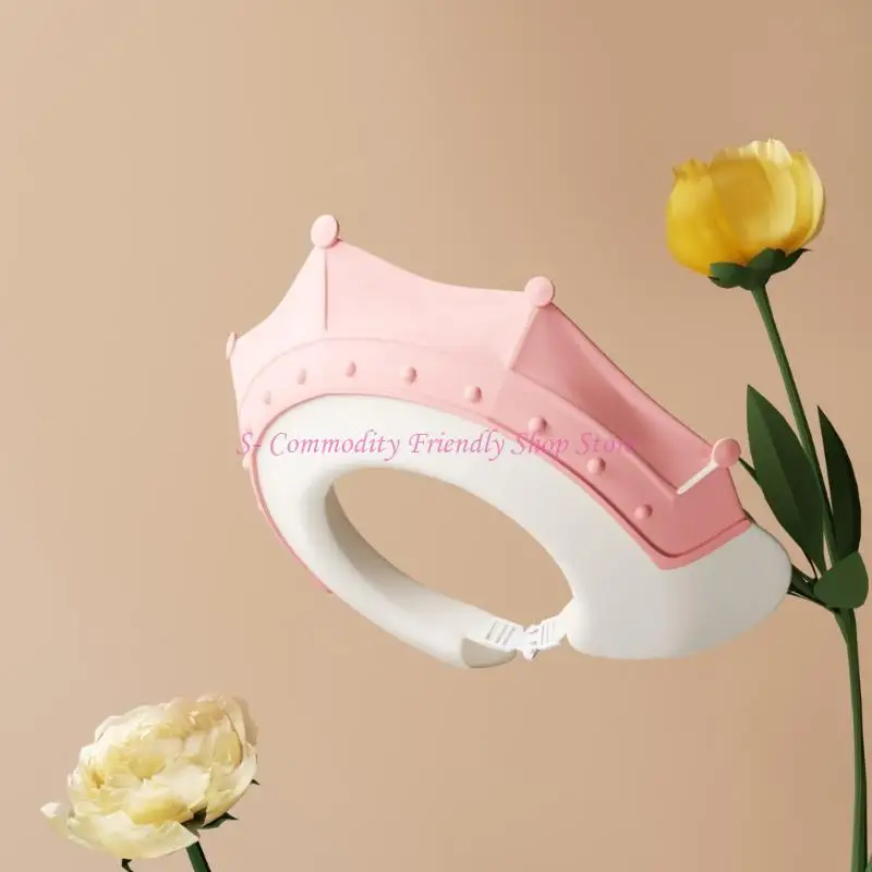 Gorro impermeable para Baby Shower 85AE, diadema ajustable para proteger oreja, accesorio baño suave para niños pequeños - imagen 5