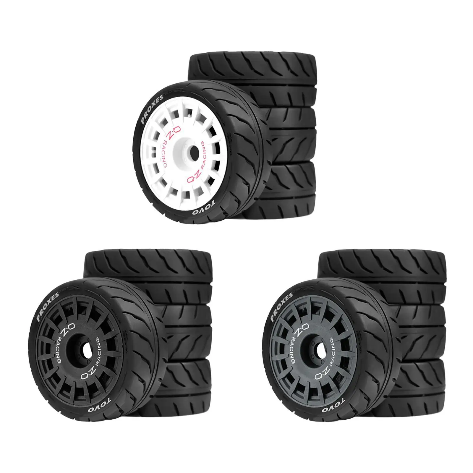 4 Piezas Neumáticos Compatible Actualización Fácil Instalación Modificación Profesional Versátil 3 de Diámetro Robusto para 1:10 TT01 - imagen 2