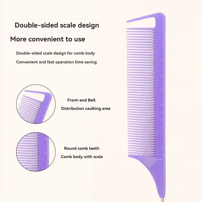 Ensemble de brosses à cheveux à aiguille et souris, nouveau peigne à trois pièces à queue pointue, peigne à cheveux à trois rangées, peigne à queue en acier, brosse à dents, outil de brosse à sourcils - imagen 3