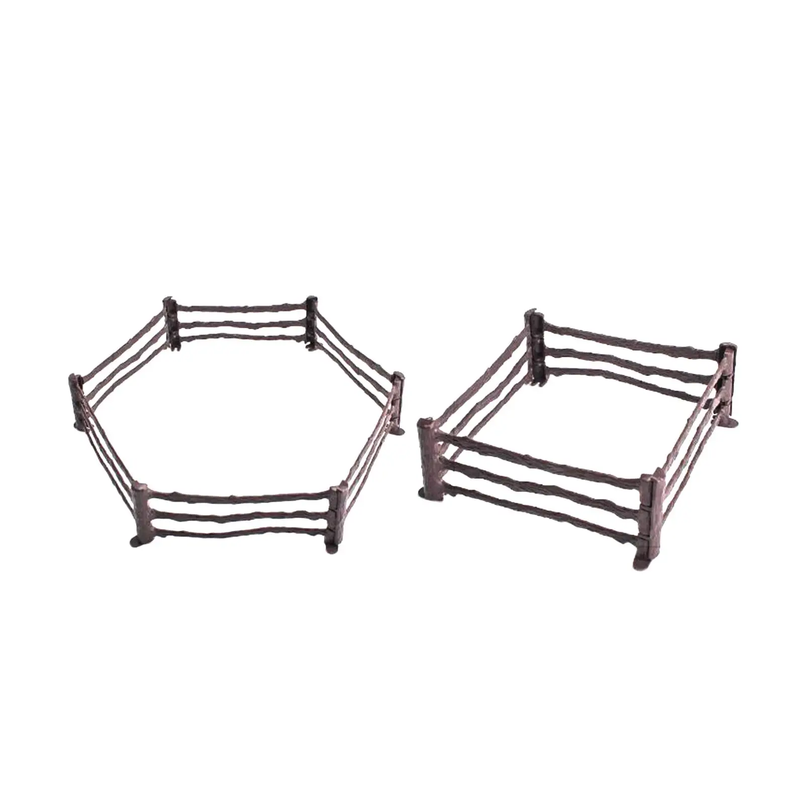 2-4pack 10Pcs Fencing Panel Accessories Playset for Game Animals Figurines
