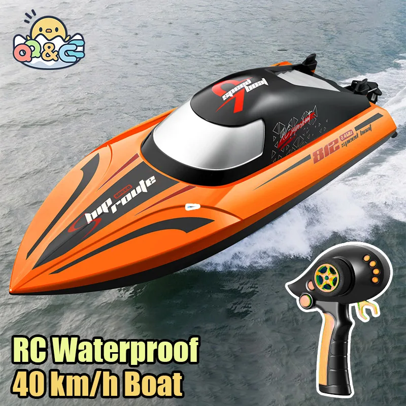 Barco RC de alta velocidad, 40 Km/h, 2,4G, barcos de Control remoto a prueba de agua, lanchas rápidas, Control remoto, juguetes al aire libre para niños, regalos para adultos - imagen 2
