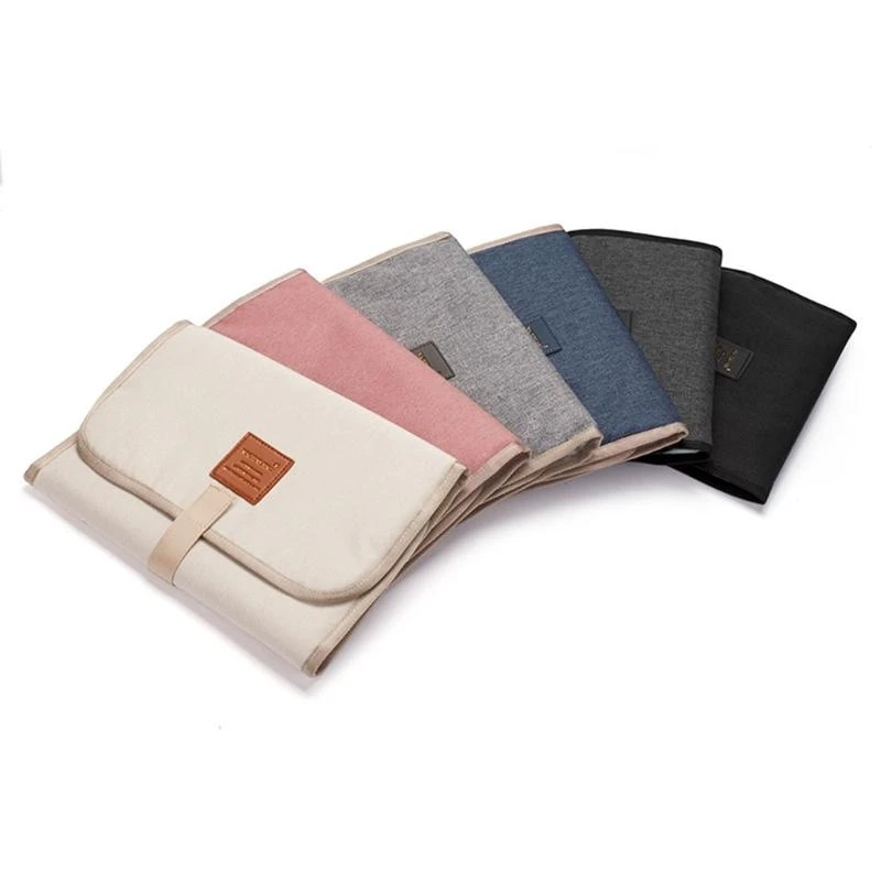 M76C almohadilla plegable para cambiar pañales bebé, impermeable, alfombrilla para cambiar pañales para recién nacidos, hoja - imagen 5