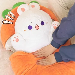 Almohada de peluche kawaii gato conejo para niñas – Cojín dulce y suave